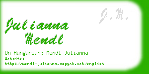 julianna mendl business card